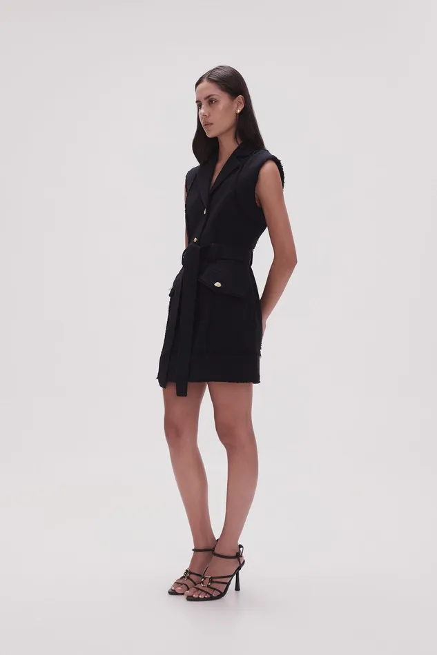 Aje Isabel Utility Mini Dress Black Women Dresses