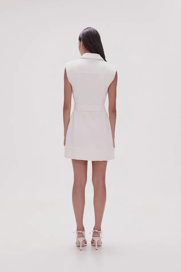 Aje Isabel Utility Mini Dress Ivory Women Dresses