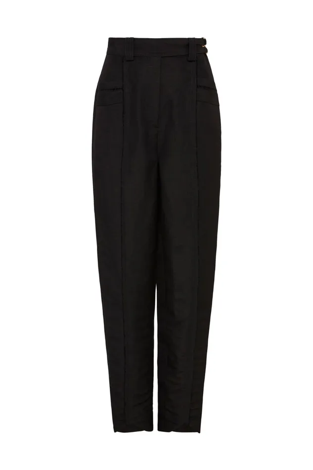 Aje Nova Stepped Hem Pant Black Women Pants