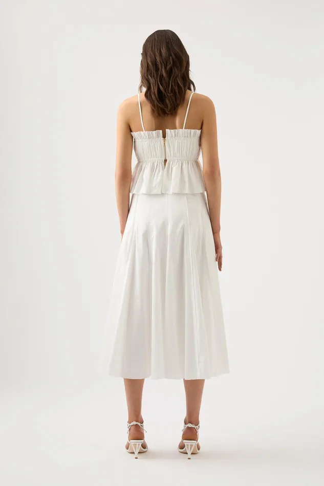 Aje Odette Ruched Cami Top Ivory Women Tops