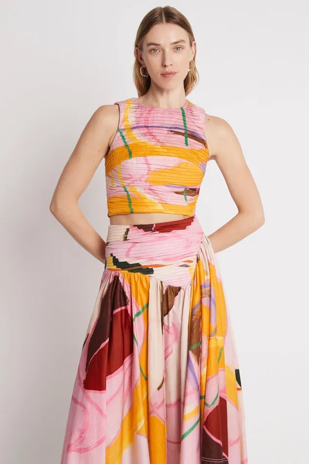 Aje Palette Ruched Top Expression Women Tops