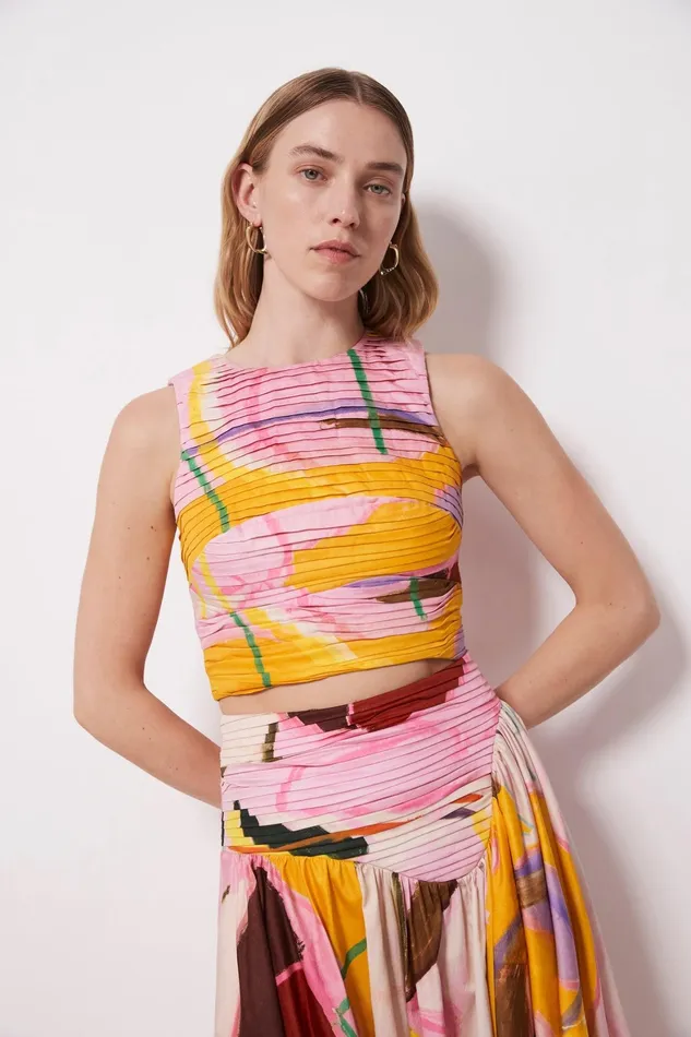 Aje Palette Ruched Top Expression Women Tops