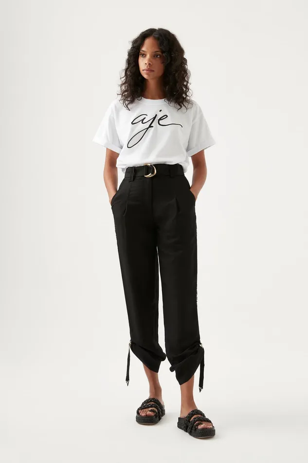 Aje Signal Logo Pant Black Women Pants