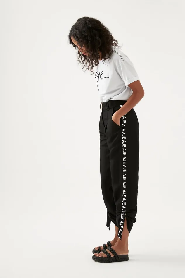 Aje Signal Logo Pant Black Women Pants