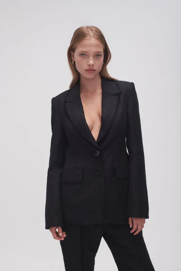 Aje Surrounding Blazer Black Women Blazers Jackets and Coats