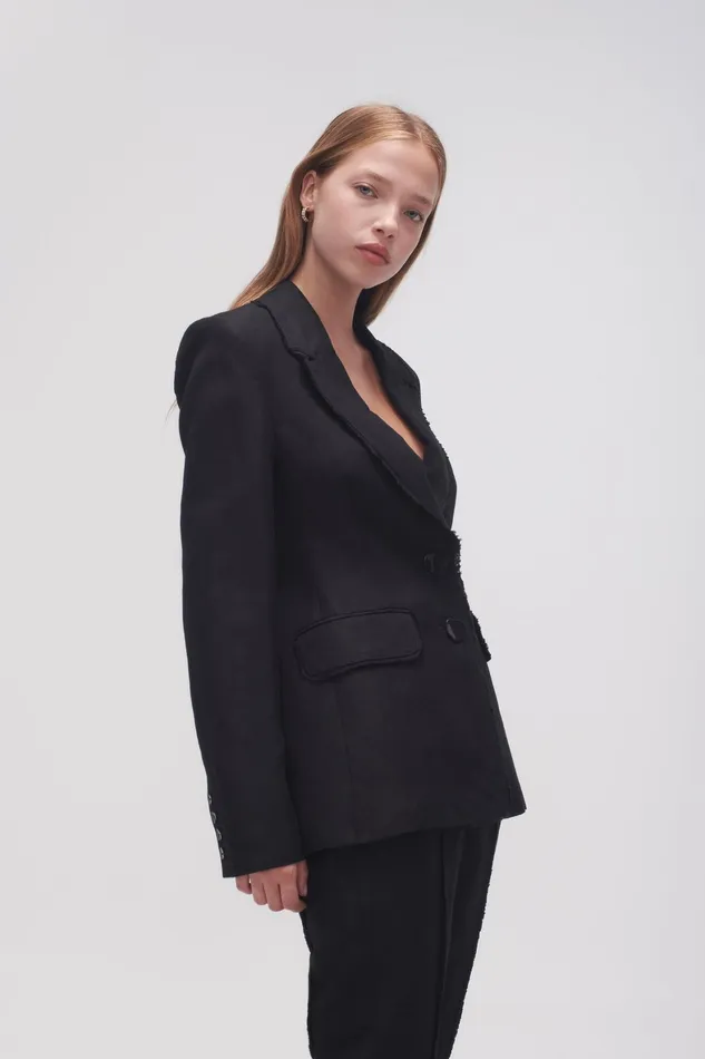 Aje Surrounding Blazer Black Women Blazers Jackets and Coats