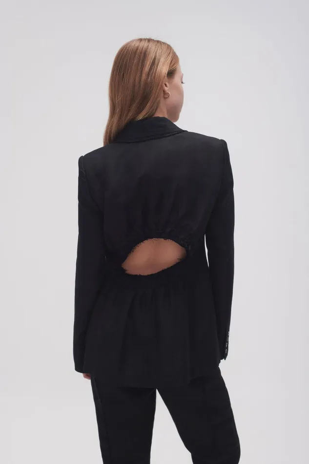 Aje Surrounding Blazer Black Women Blazers Jackets and Coats