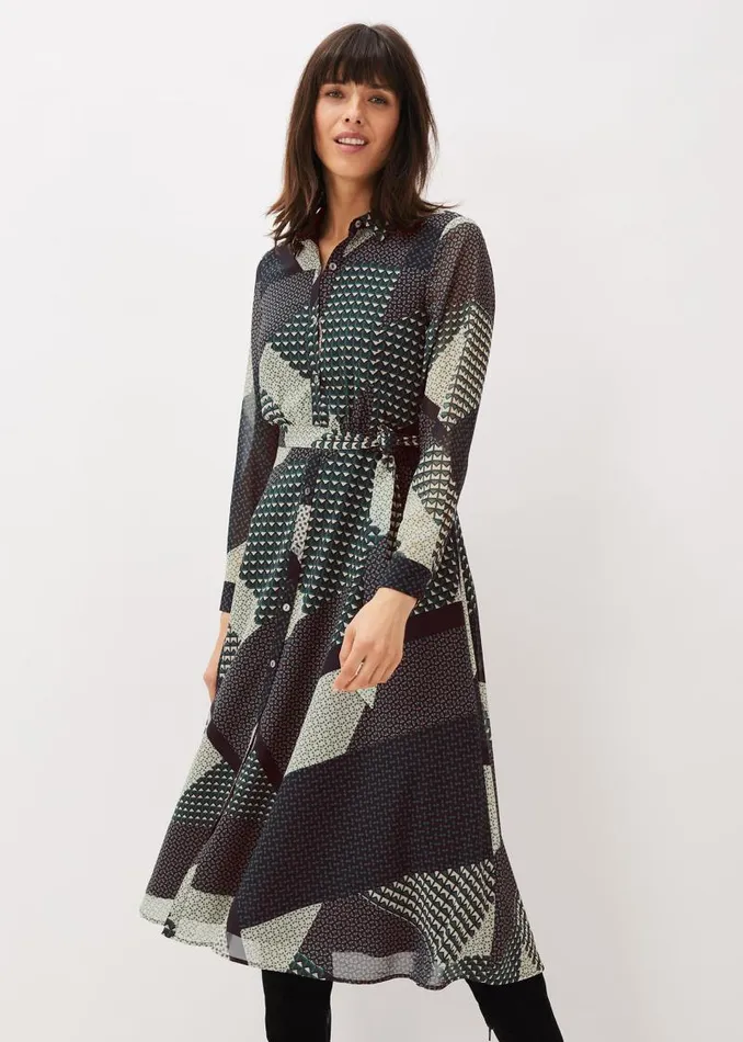 Alaina Print Shirt Dress Navymulti Women Phase Eight Dresses