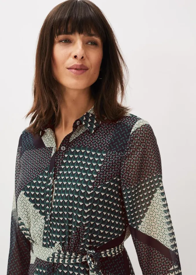 Alaina Print Shirt Dress Navymulti Women Phase Eight Dresses