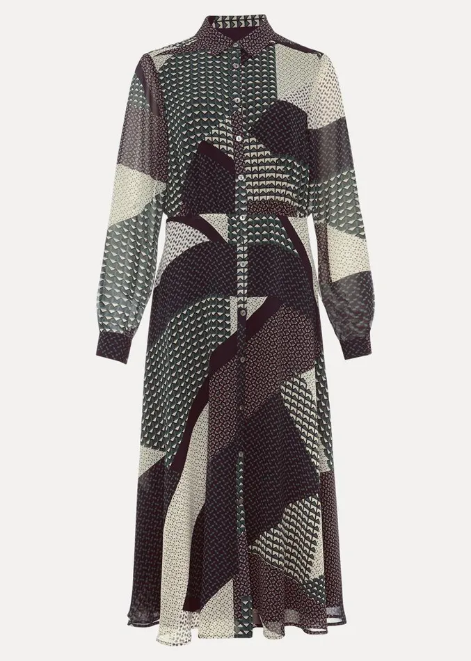 Alaina Print Shirt Dress Navymulti Women Phase Eight Dresses