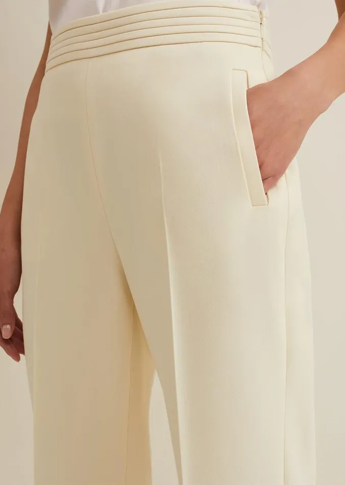 Alexis Pleat Waistband Suit Trouser Yellow Women Phase Eight Trousers