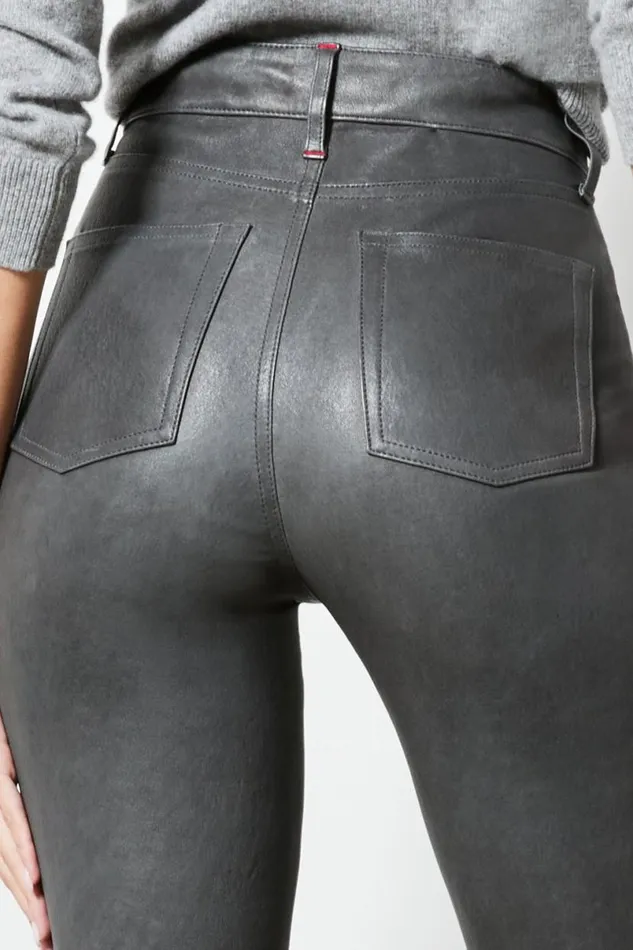 Alice Olivia Amazing Leather Pant Charcoal Women Pants