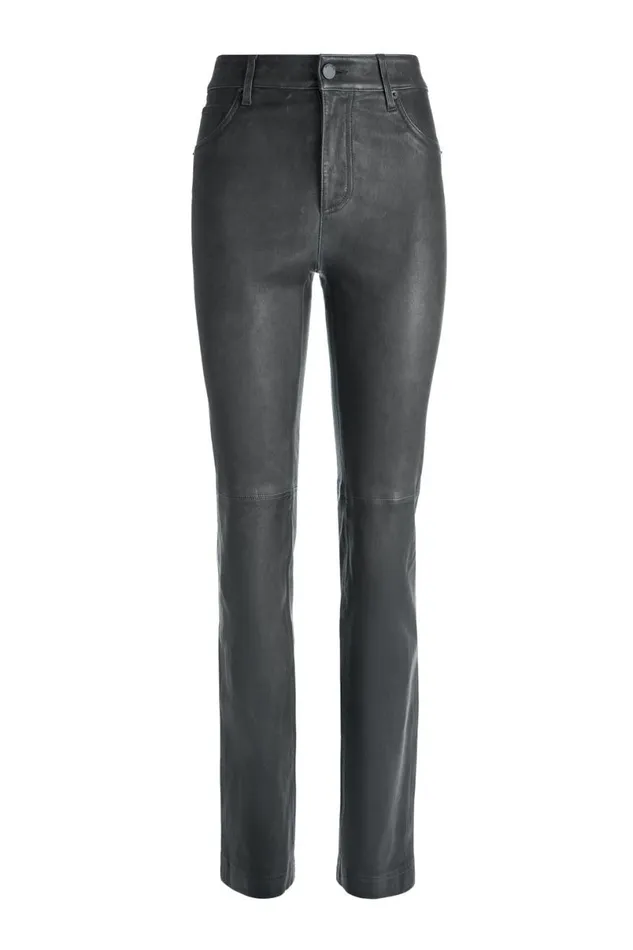 Alice Olivia Amazing Leather Pant Charcoal Women Pants