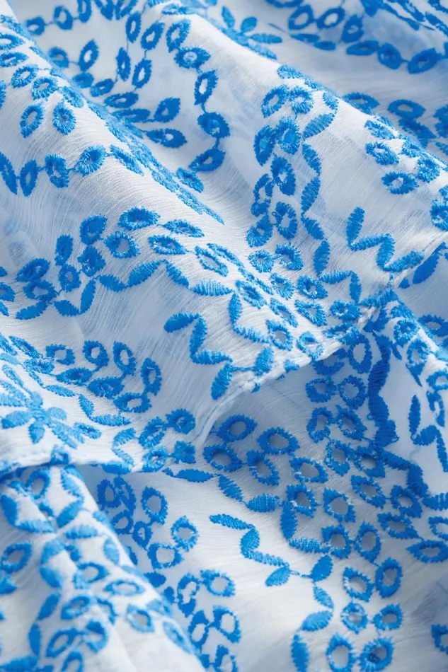 Alice Olivia Bethie Ruffle Mini Skirt Off Whitefrench Blue Women Skirts