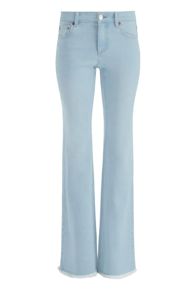 Alice Olivia Bodie High Rise Jean Leona Light Blue Women Pants