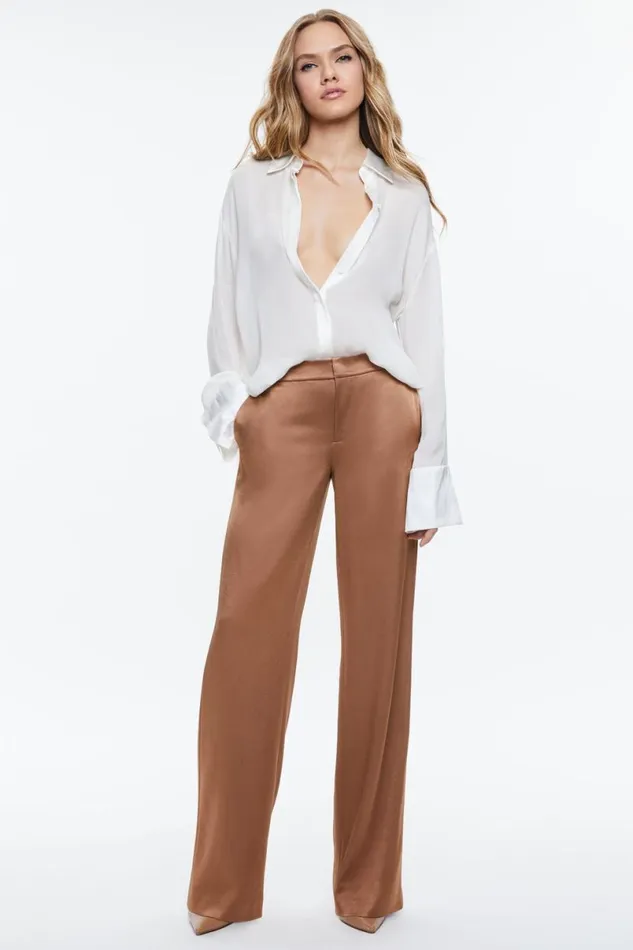 Alice Olivia Calvin Trouser Camel Women Pants