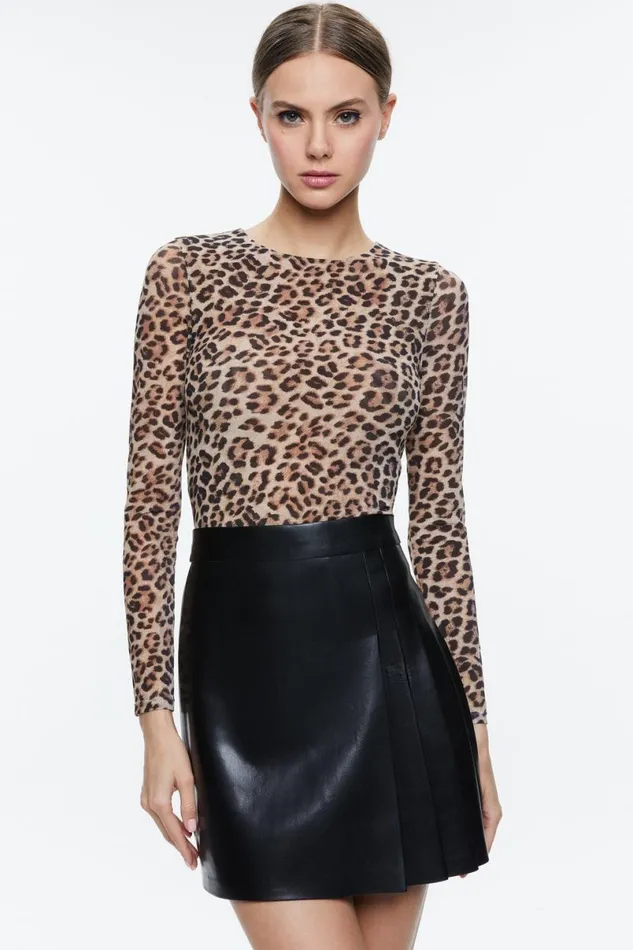 Alice Olivia Chara Mini Dress Leopard Loveblack Women Dresses