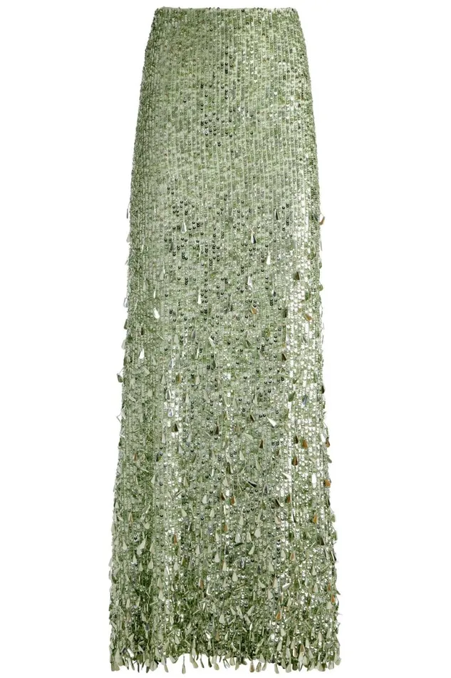Alice Olivia Charity Sequin Gown Skirt Sea Spray Women Skirts