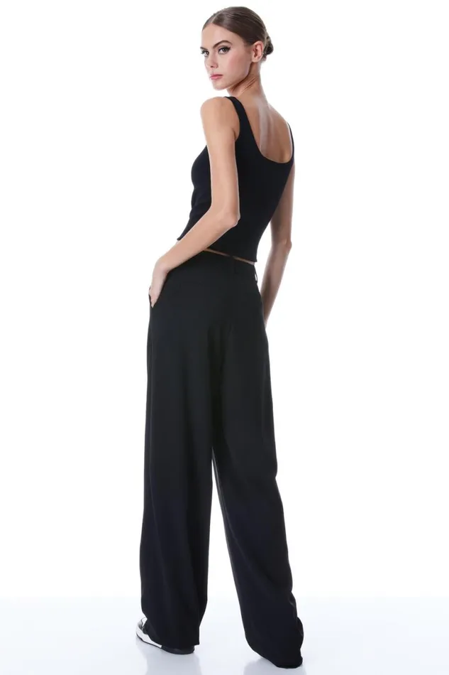 Alice Olivia Daryn Sculpting Tank Black Women Tops
