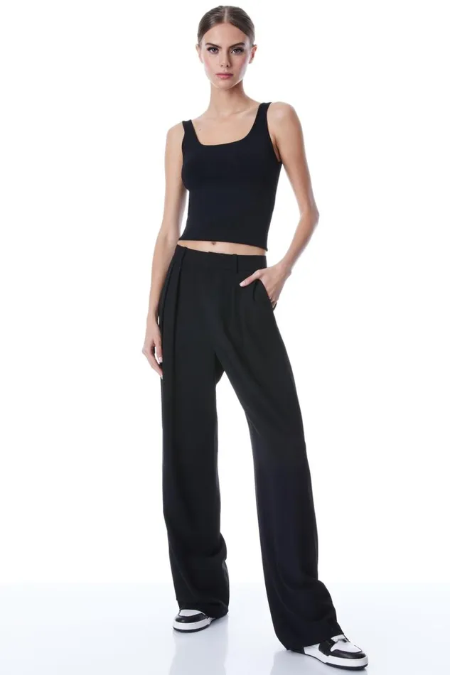 Alice Olivia Daryn Sculpting Tank Black Women Tops