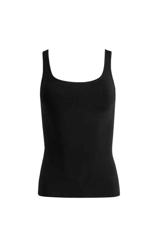Alice Olivia Daryn Sculpting Tank Black Women Tops