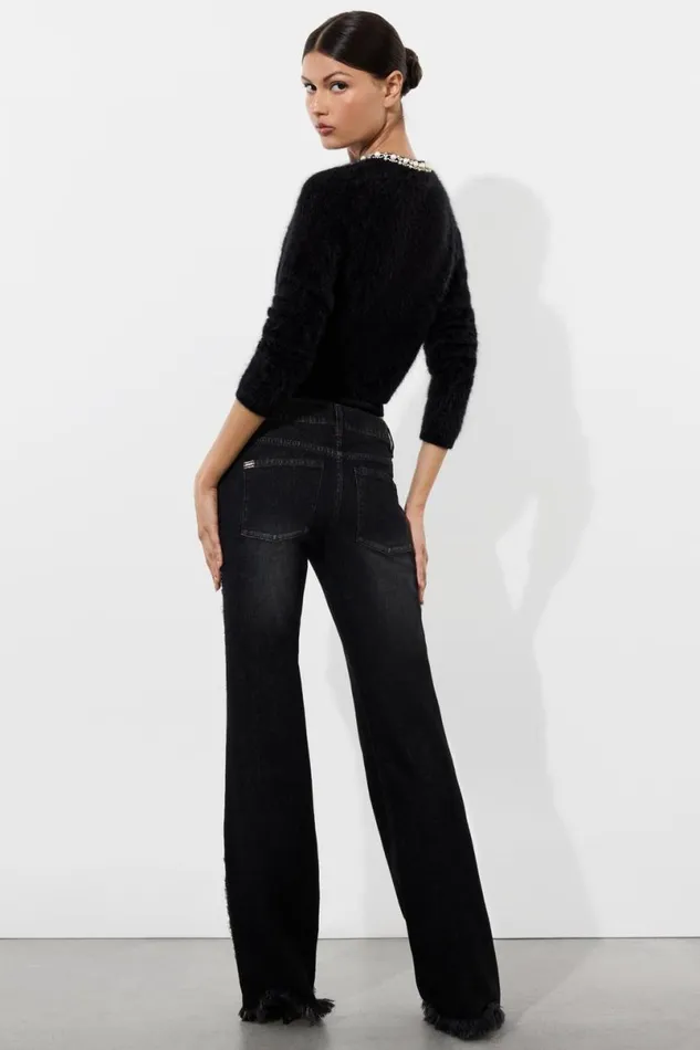 Alice Olivia Dollie Cardigan Black Women Sweaters
