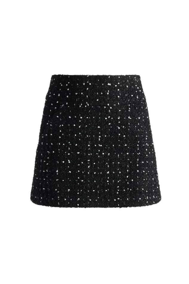 Alice Olivia Donald Mini Skirt Blackwhite Women Skirts