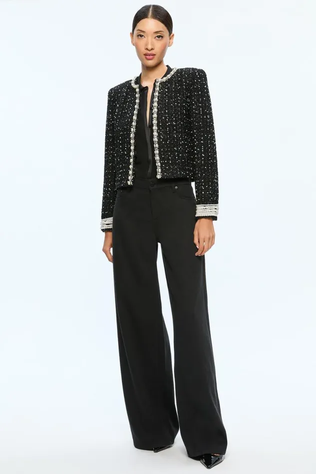 Alice Olivia Dorian Jacket Blackwhite Women Outerwear