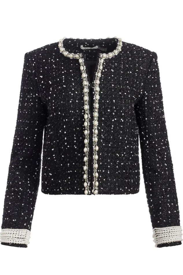 Alice Olivia Dorian Jacket Blackwhite Women Outerwear