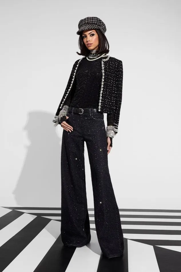 Alice Olivia Dorian Jacket Blackwhite Women Outerwear