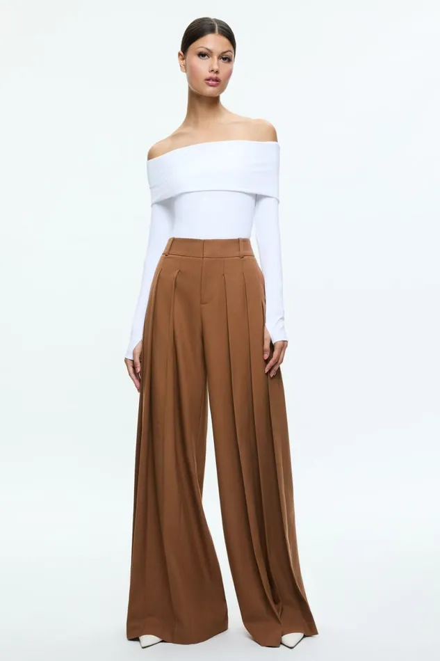 Alice Olivia Elia Bodysuit Off White Women Tops