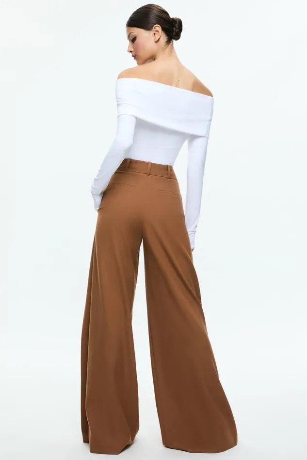 Alice Olivia Elia Bodysuit Off White Women Tops