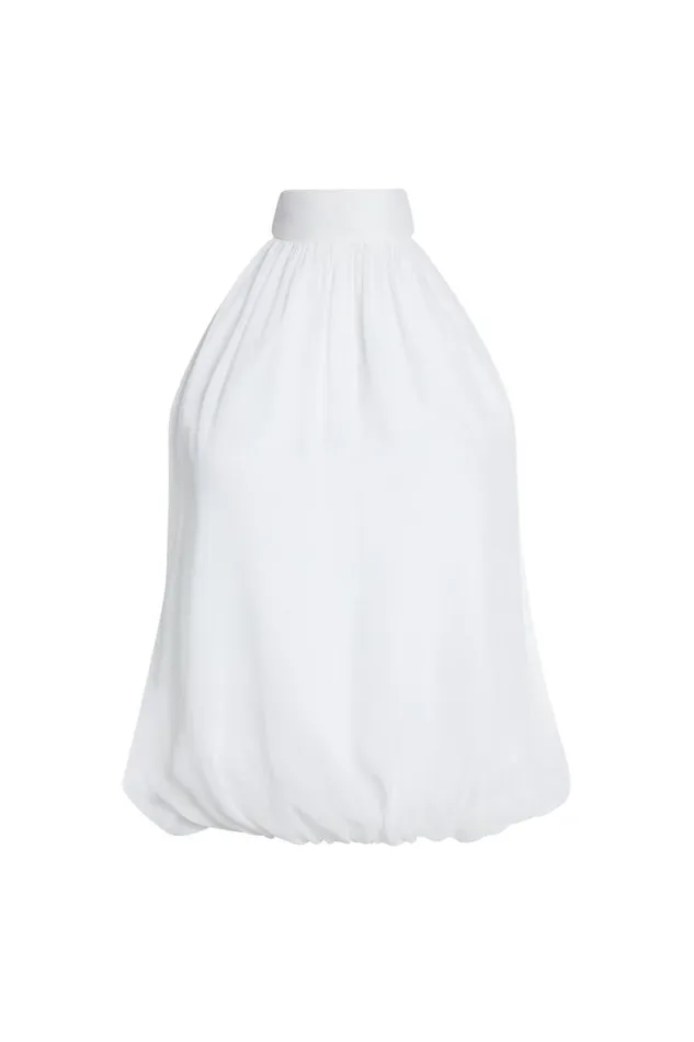 Alice Olivia Maris Halter Top White Women Tops