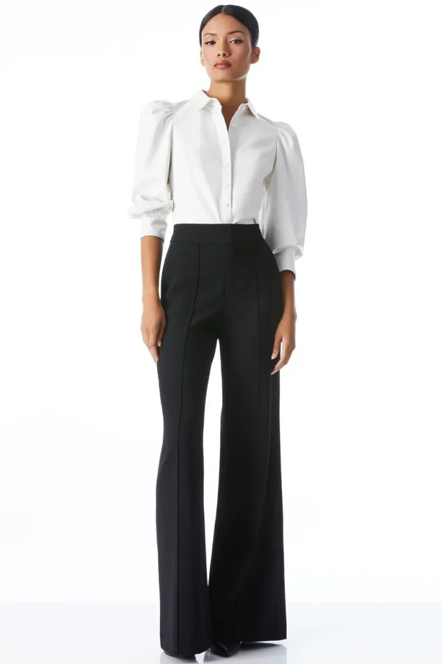 Alice Olivia Nadine Vegan Top Off White Women Tops