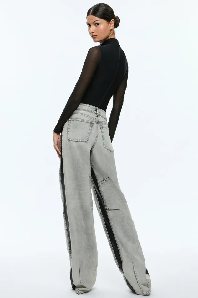 Alice Olivia Parker Jean Hayden Smokey Grey Women Pants
