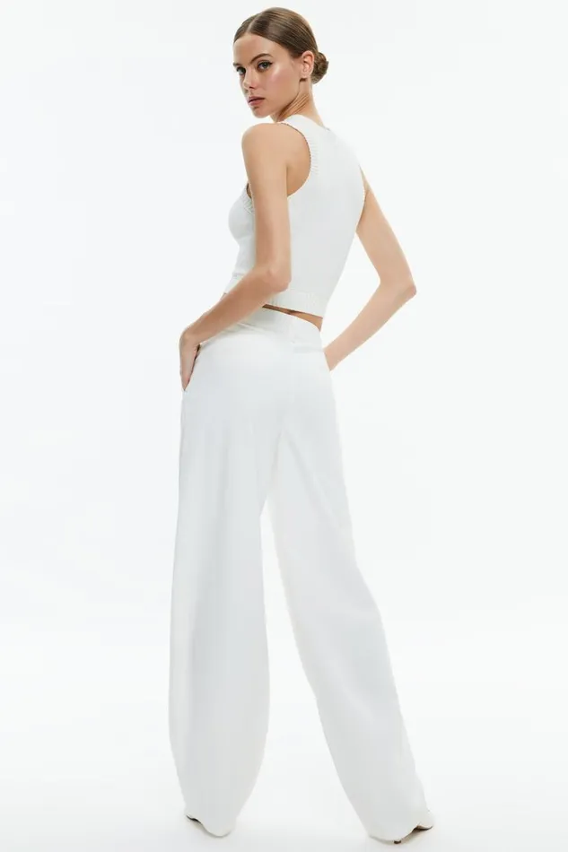 Alice Olivia Porter Balloon Trouser Off White Women Pants