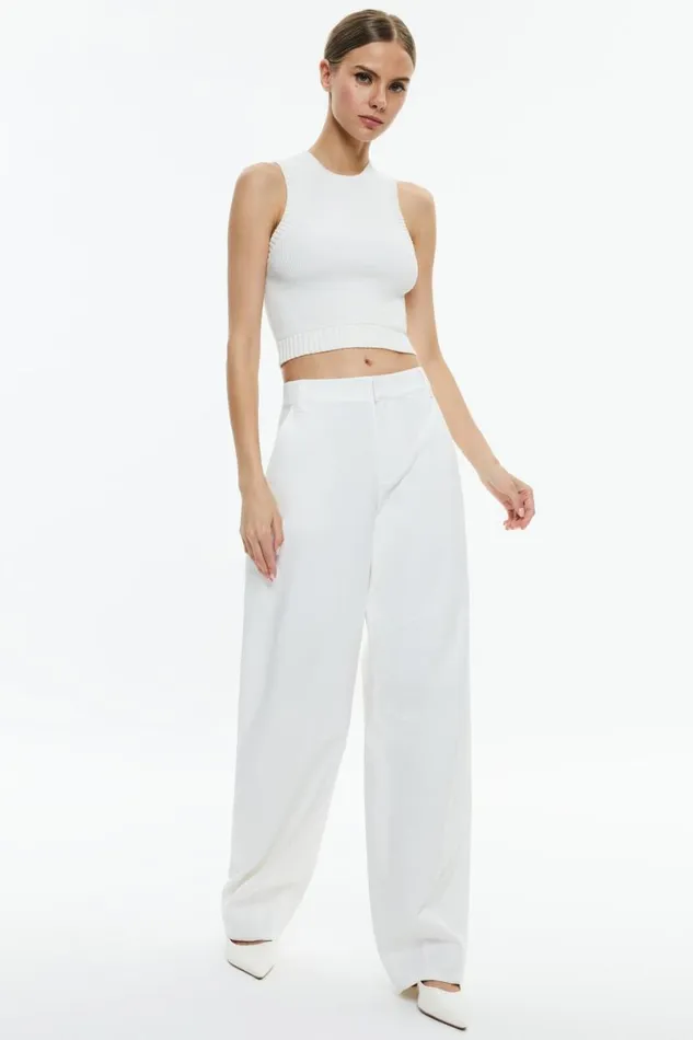 Alice Olivia Porter Balloon Trouser Off White Women Pants