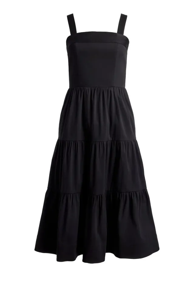 Alice Olivia Saige Midi Dress Black Women Dresses