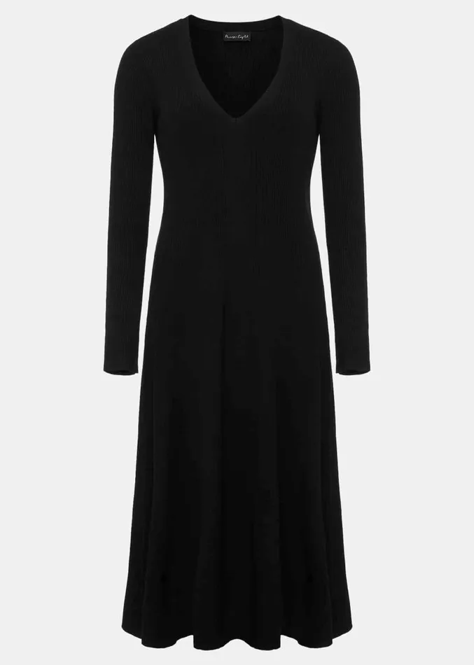 Amberlyn Black Fit And Flare Midi Dress Black Women Phase Eight Dresses