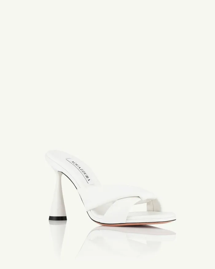 Amore Mule 95 White Women Aquazzura Sandals
