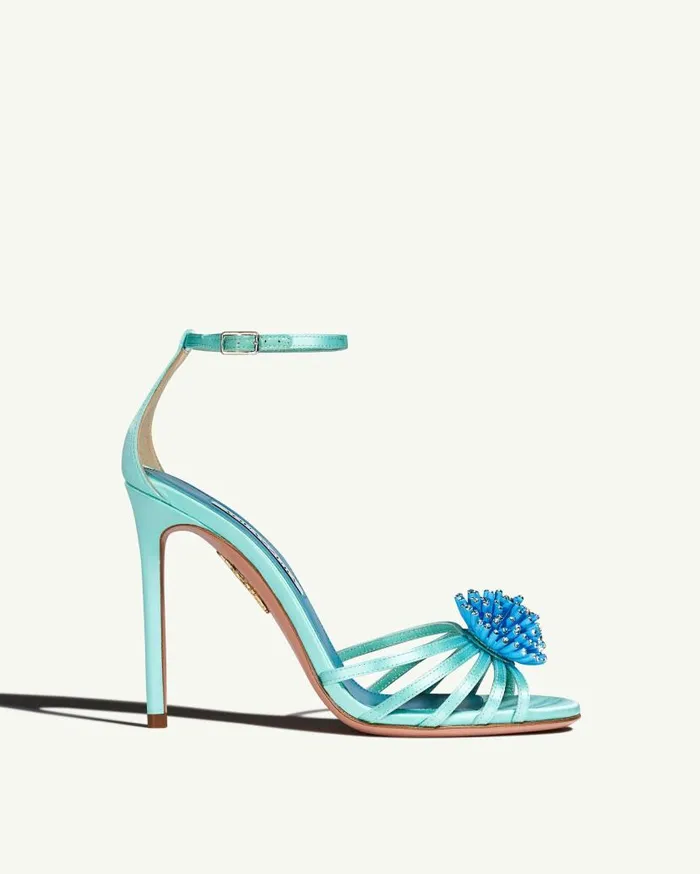 Anemone Sandal 105 Blue Women Aquazzura Sandals Anemone Sandal 105 Blue Women Aquazzura Sandals