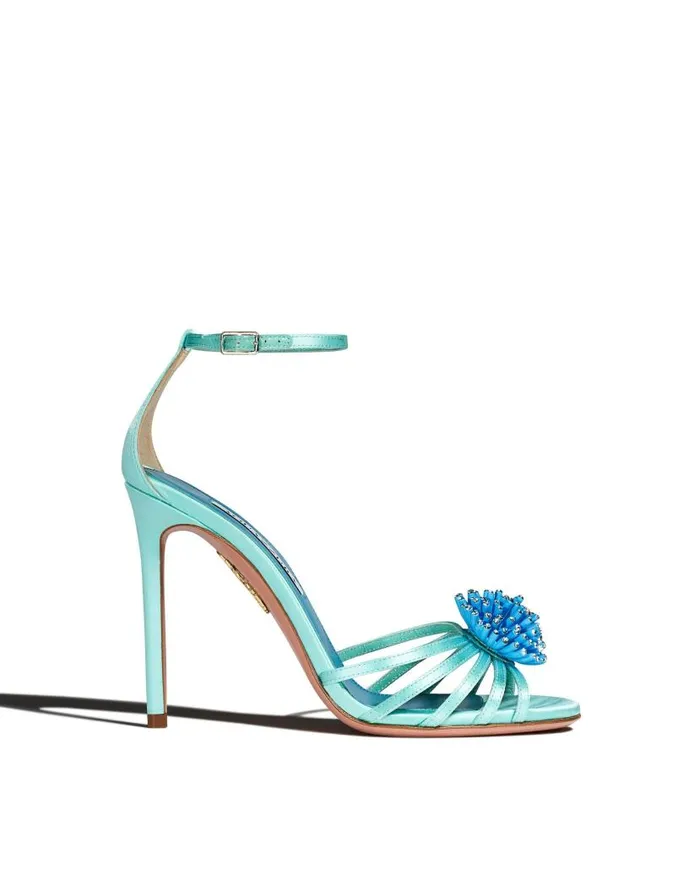 Anemone Sandal 105 Blue Women Aquazzura Sandals Anemone Sandal 105 Blue Women Aquazzura Sandals