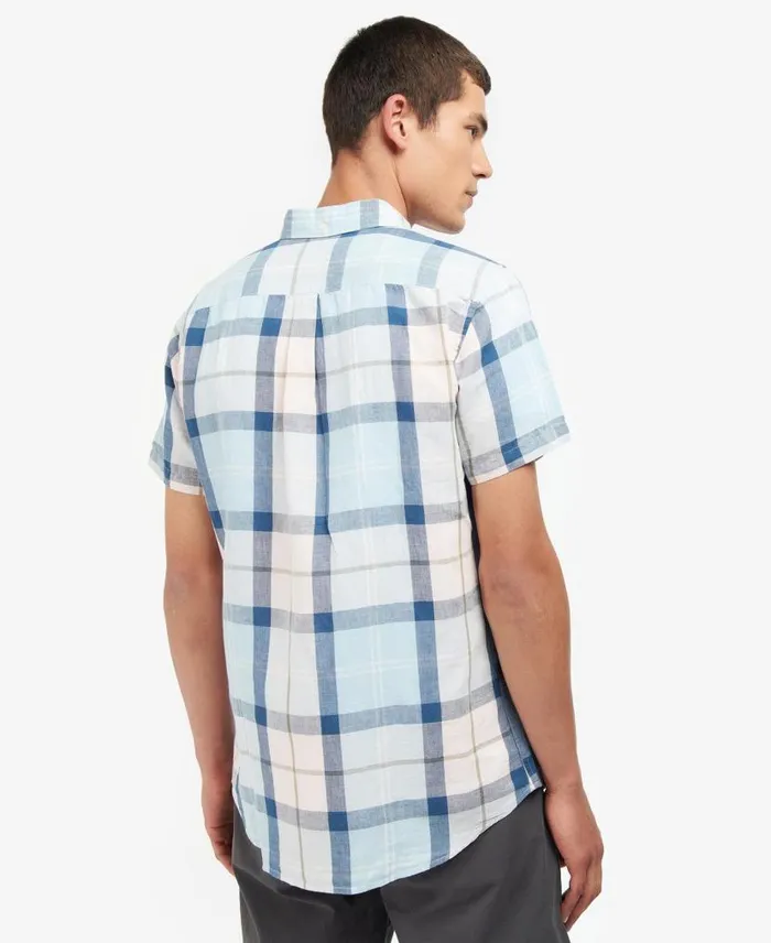Angus Tailored Shirt Pink Salt Tartan Men Barbour Shirts