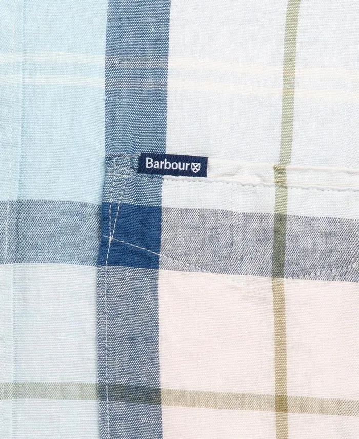 Angus Tailored Shirt Pink Salt Tartan Men Barbour Shirts