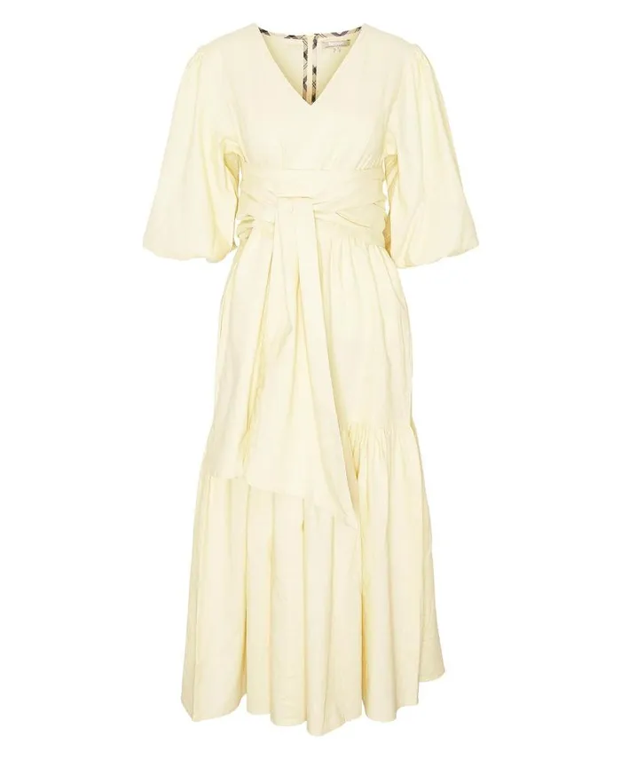 Annie Midi Dress Lemon Souffle Women Barbour Dresses and Skirts
