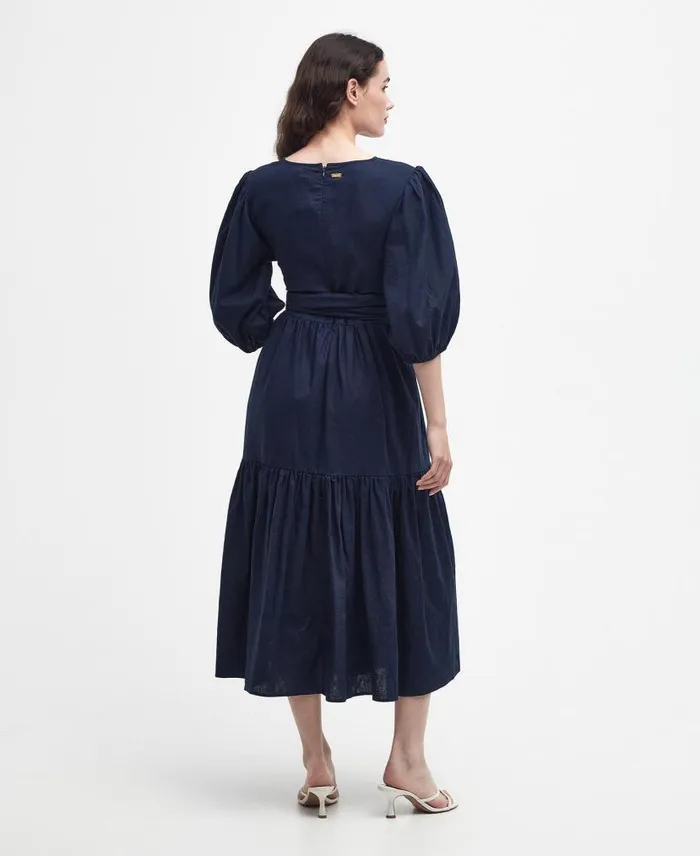 Annie Midi Dress Lemon Souffle Women Barbour Dresses and Skirts
