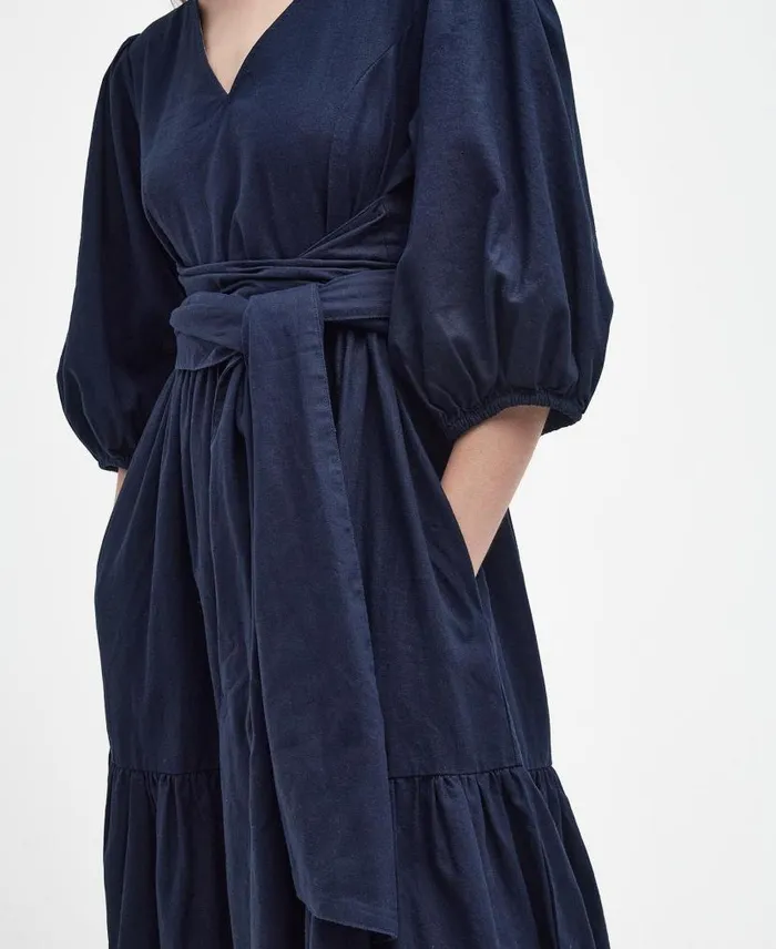 Annie Midi Dress Lemon Souffle Women Barbour Dresses and Skirts