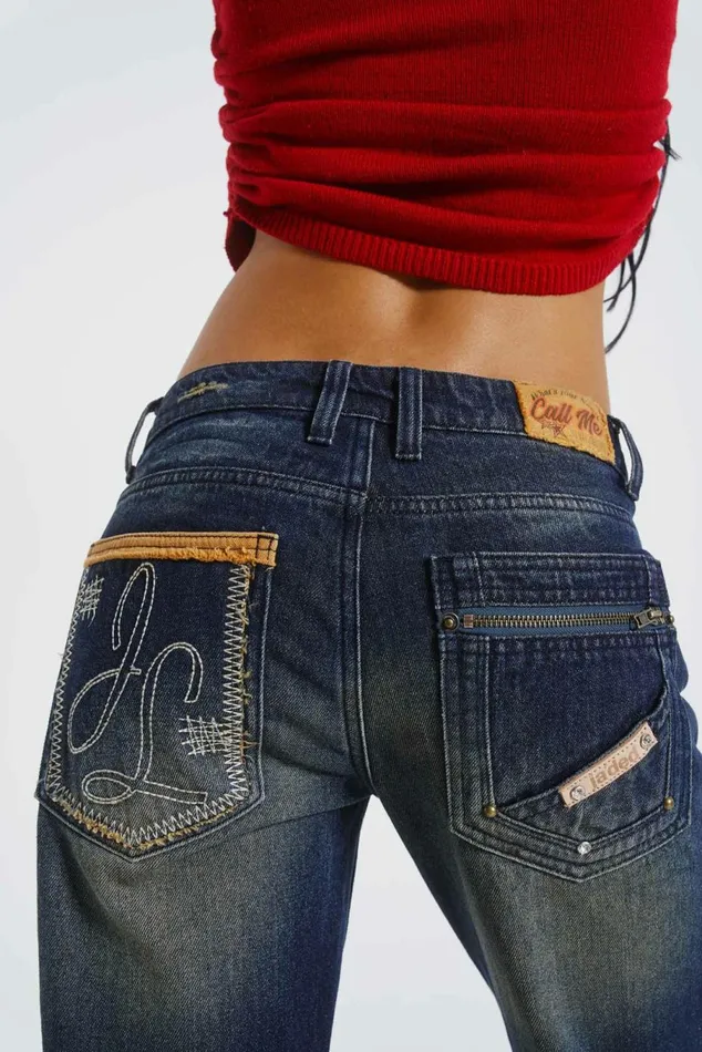 Answerphone Stone Wash Low Rise Jeans Blue Women Jaded London Jeans