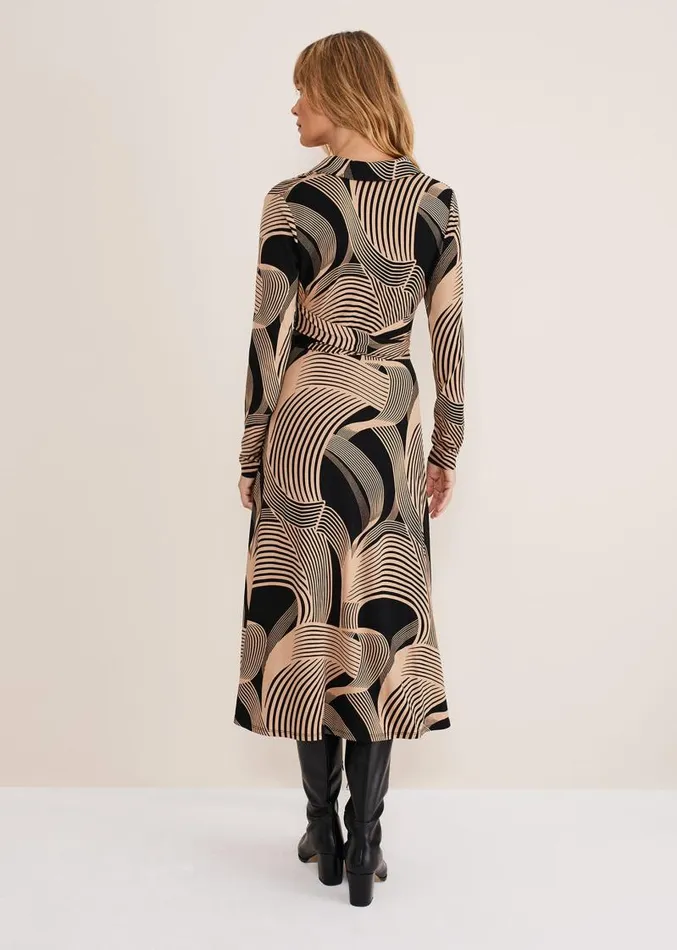 April Tie Shirt Dress Blackcamel Women Phase Eight Dresses