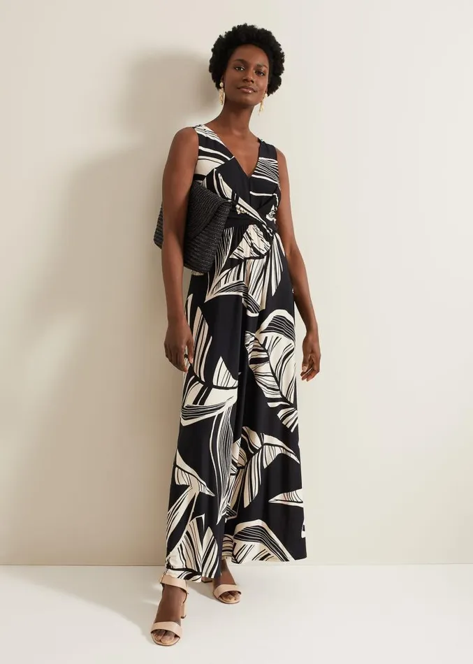 Artemis Abstract Maxi Dress Blackmulti Women Phase Eight Dresses